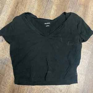 Cropped wild fable black top